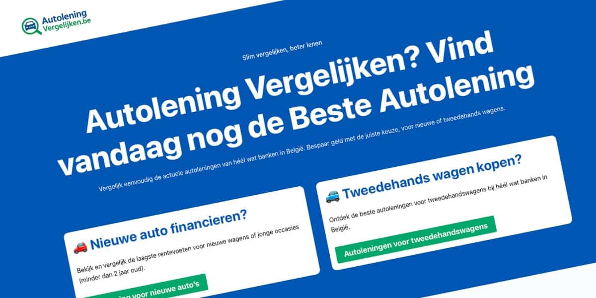 Lancering Autoleningvergelijken.be - De Vlaamse referentie voor het vergelijken van autoleningen